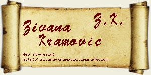 Živana Kramović vizit kartica